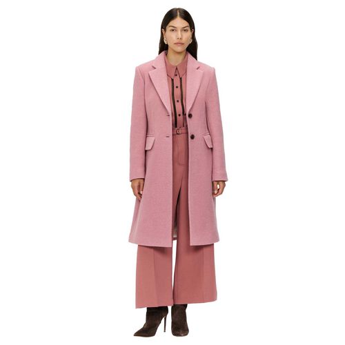 Veronika Maine Italian Wool Boucle Hourglass Midi Coat